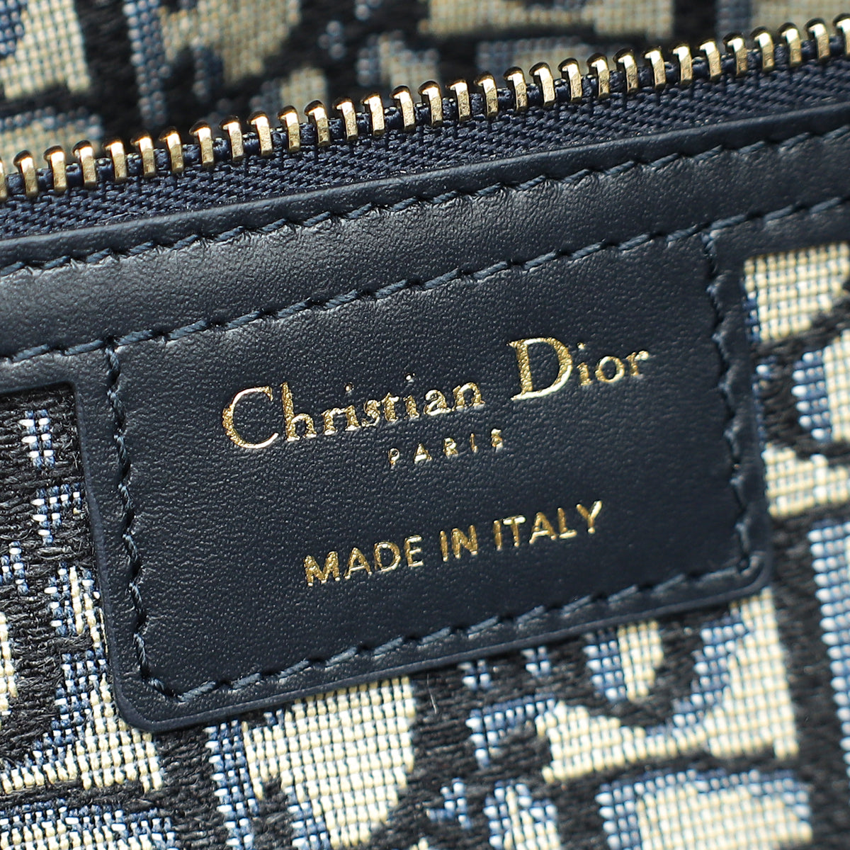 Christian Dior Bicolor Oblique Jacquard Wicker Basket Bag