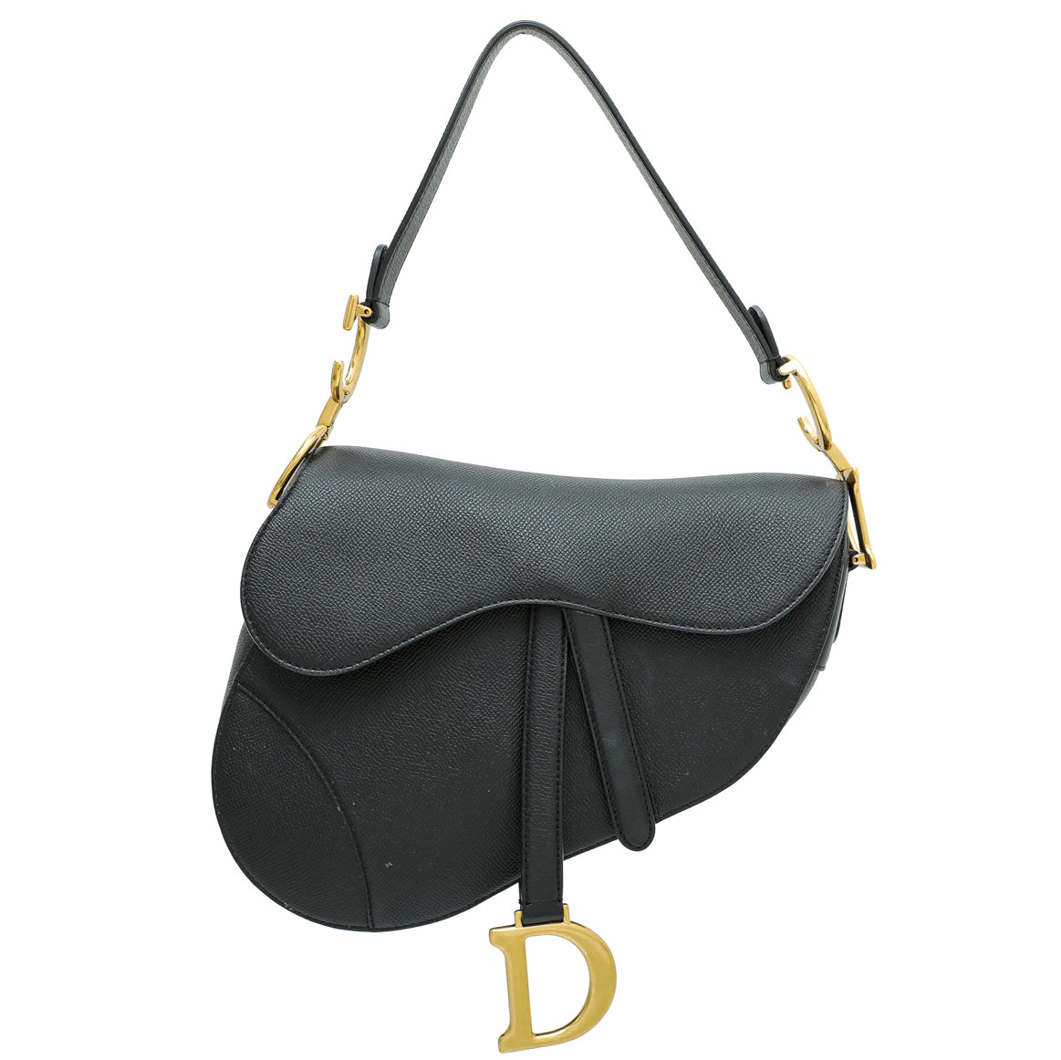 Christian Dior Black Saddle Medium Bag