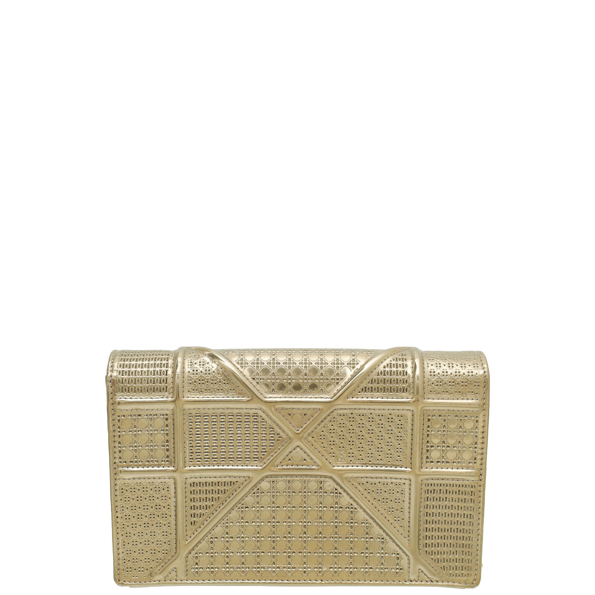 Christian Dior Champaign Diorama Micro Cannage Wallet On Chain-Christian Dior-THE CLOSET