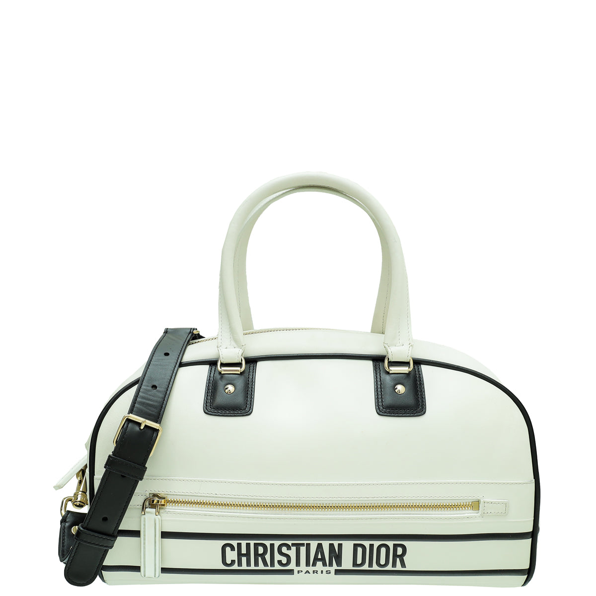Christian Dior Bicolor Vibe Zip Bowling Medium Bag-Christian Dior-THE CLOSET