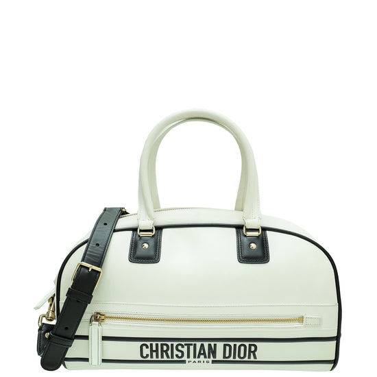 Christian Dior Bicolor Vibe Zip Bowling Medium Bag