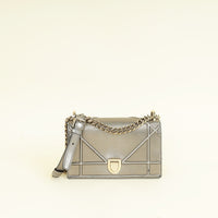 Christian Dior Metallic Olive Diorama Flap Shoulder Bag