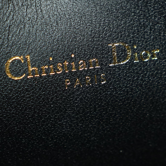 Christian Dior Black Caro Chain Zipped Pouch