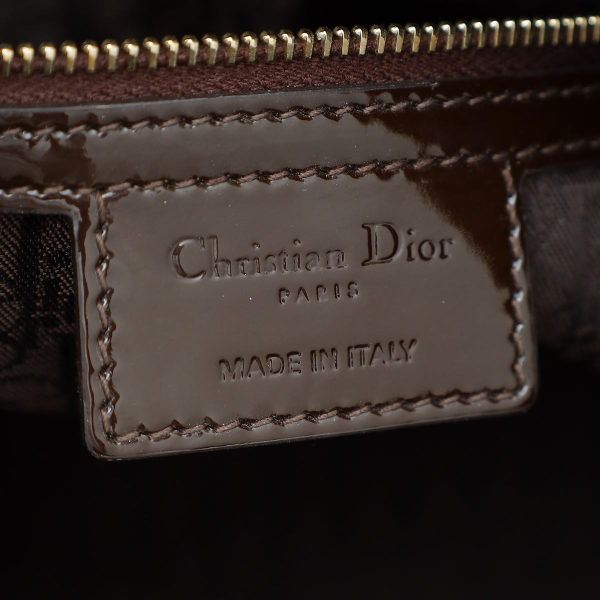 Christian Dior Chocolate Brown Lady Dior Large Bag