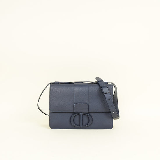Christian Dior Indigo Blue 30 Montaigne Flap Shoulder Bag