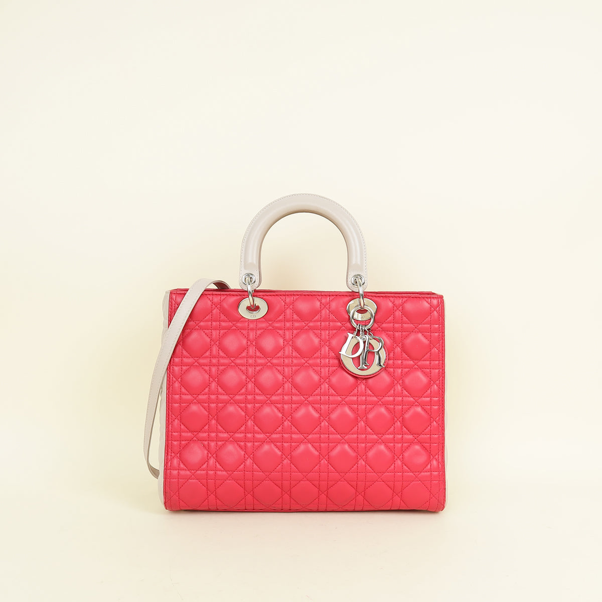 Christian Dior Bicolor Lady Dior Large Bag