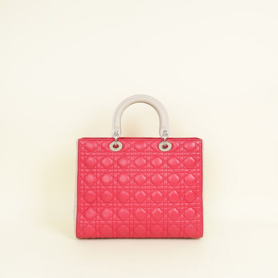 Christian Dior Bicolor Lady Dior Large Bag
