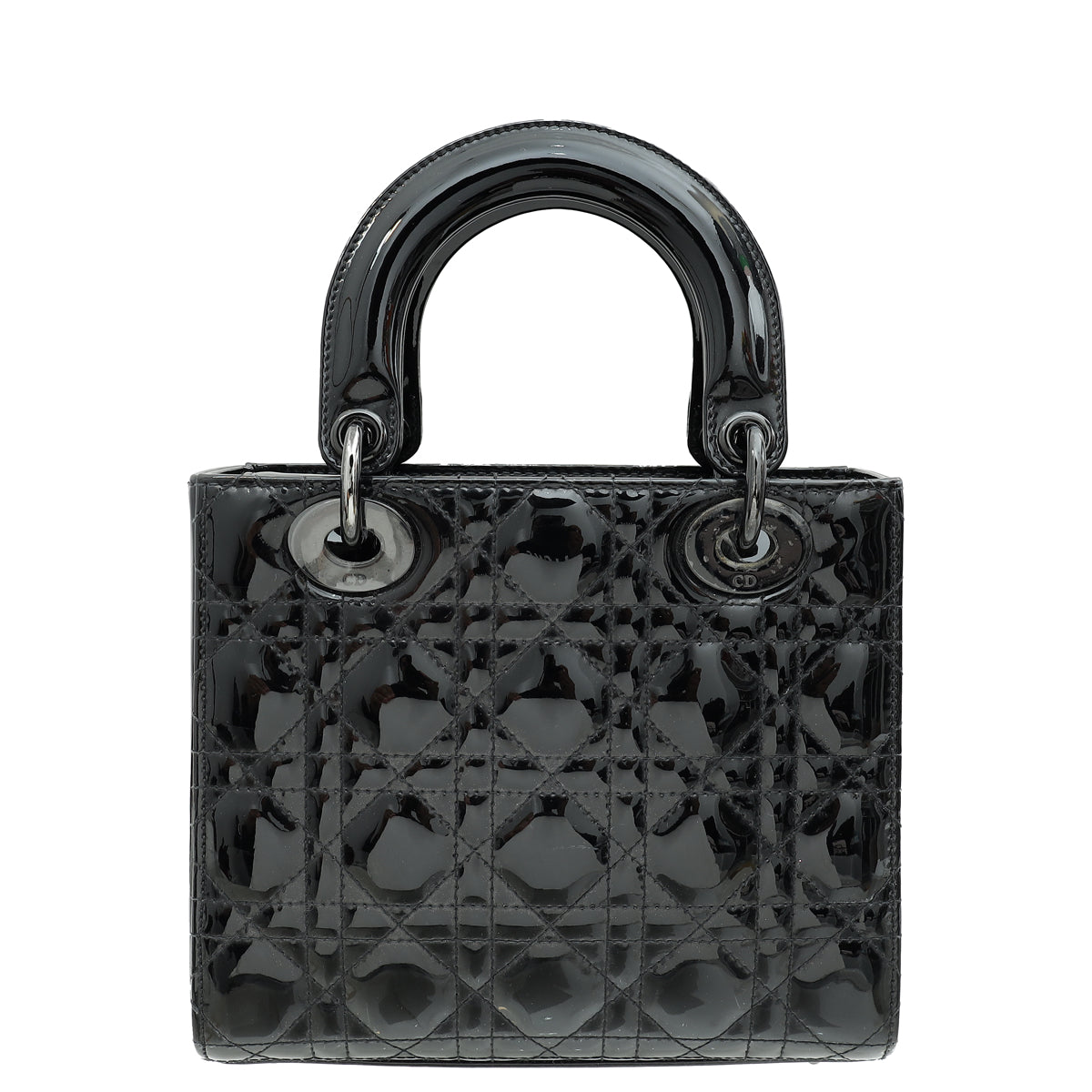 Christian Dior So Black Ultra Glossy Lady Dior Small Bag-Christian Dior-THE CLOSET