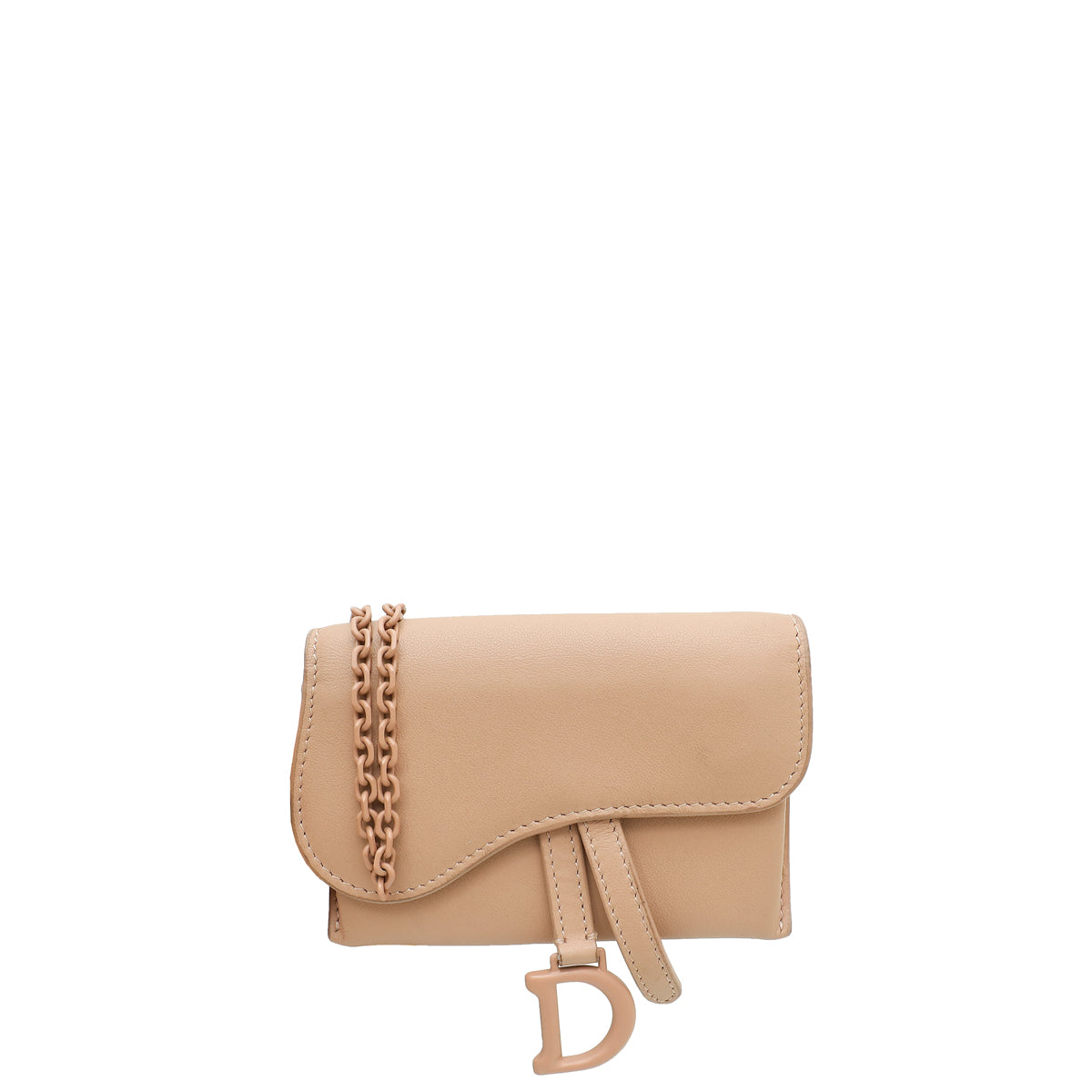 Christian Dior Blush Nano Saddle Chain Pouch-Christian Dior-THE CLOSET