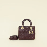 Christian Dior Aubergine My ABCDior Lady Dior Small Bag