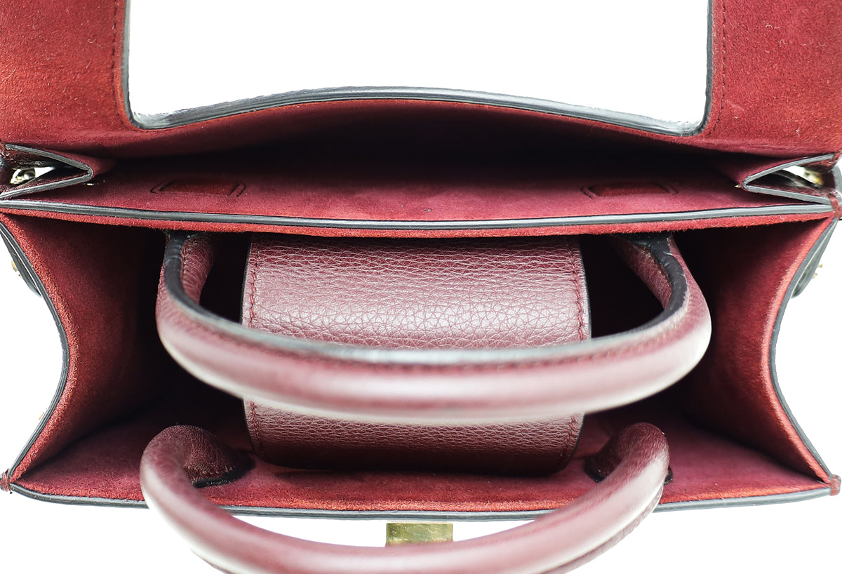 Christian Dior Burgundy Diorever Top Handle Small Bag