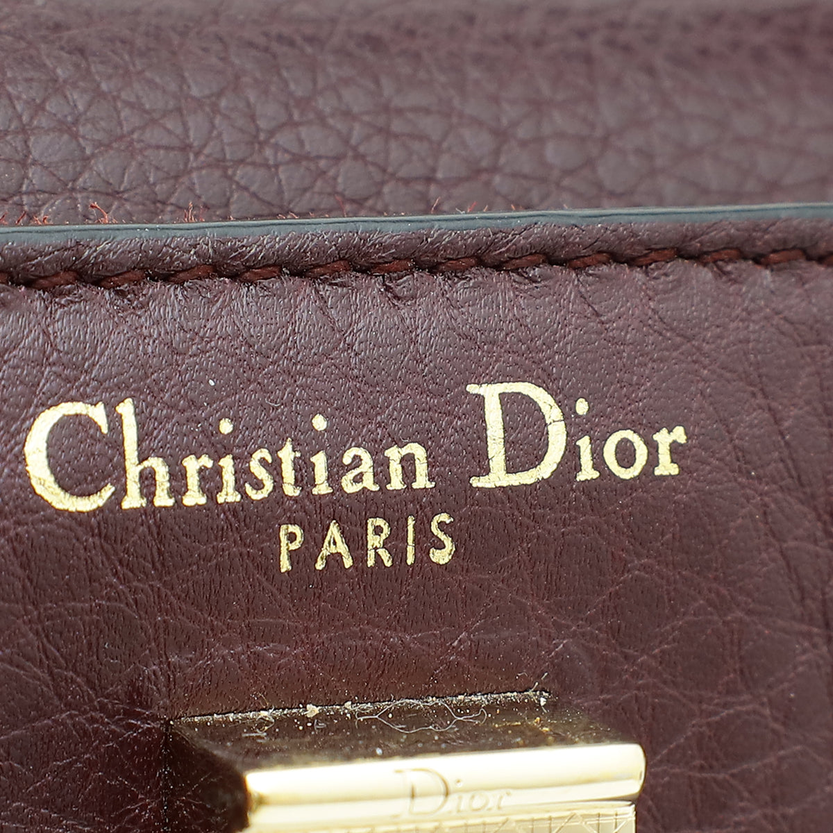 Christian Dior Burgundy Diorever Top Handle Small Bag