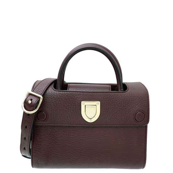 Christian Dior Burgundy Diorever Top Handle Small Bag