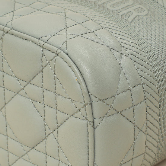 Christian Dior Grey Cannage Diortravel Small Vanity Case-Christian Dior-THE CLOSET