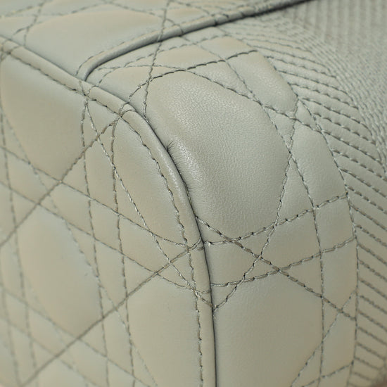 Christian Dior Grey Cannage Diortravel Small Vanity Case-Christian Dior-THE CLOSET