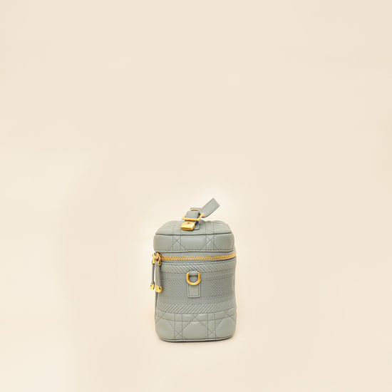 Christian Dior Grey Cannage Diortravel Small Vanity Case-Christian Dior-THE CLOSET