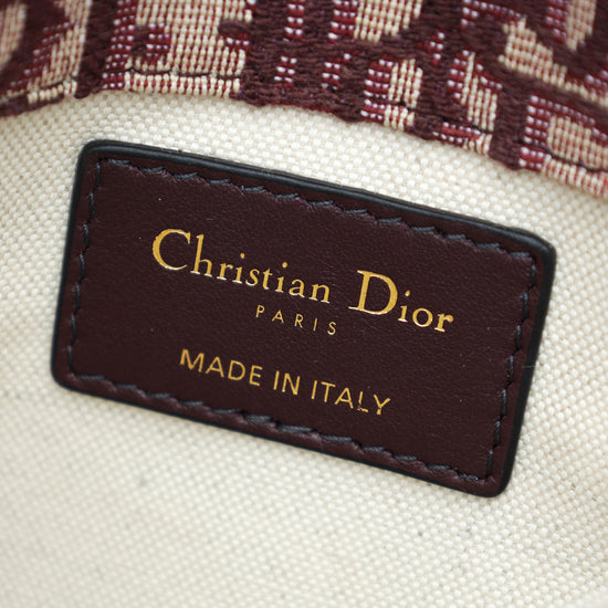 Christian Dior Burgundy Oblique Saddle Belt Bag