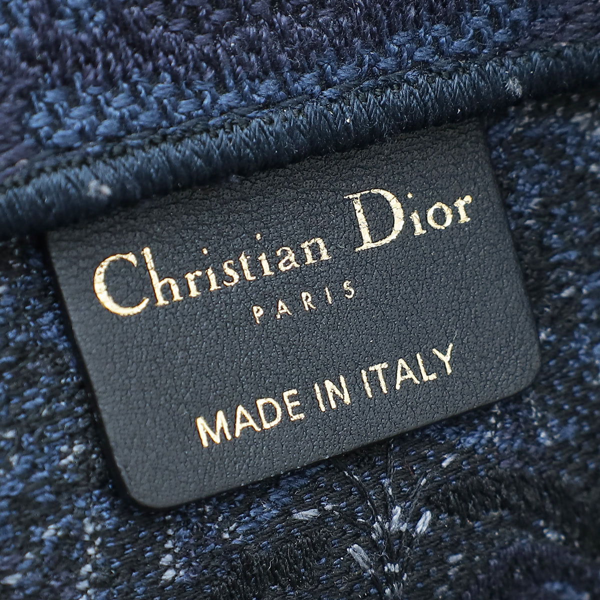 Load image into Gallery viewer, Christian Dior Navy Blue Book Tote KaleiDiorscopic Embroidered Large Bag
