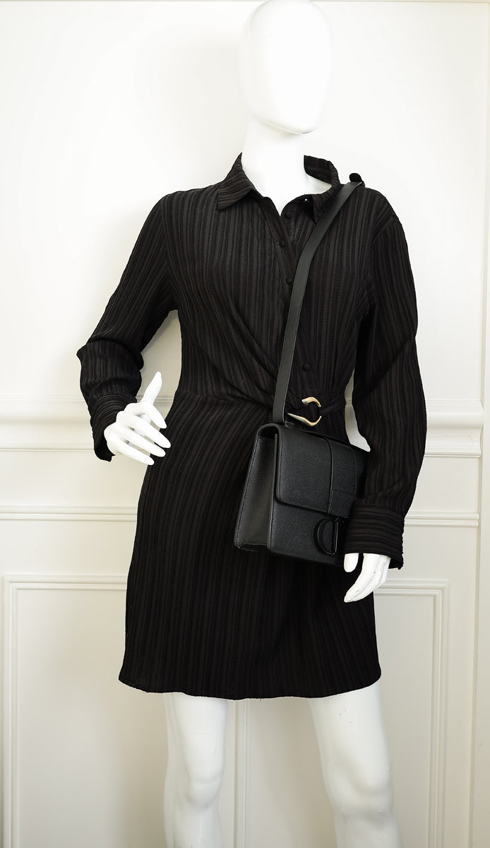 Christian Dior Black 30 Montaigne Shoulder Bag