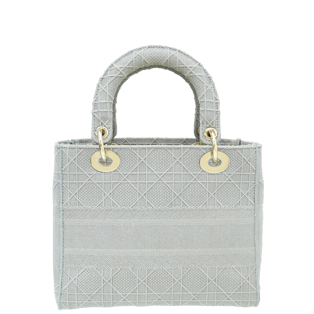 Christian Dior Grey Lady D-lite Cannage Embroidery Medium Bag-Christian Dior-THE CLOSET