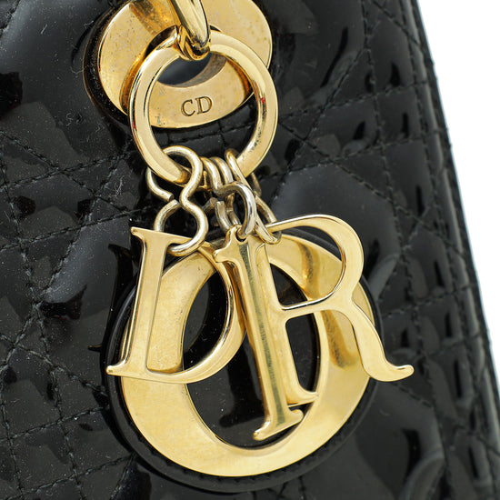 Christian Dior Black Lady Dior Medium Bag