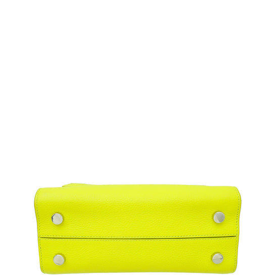 Christian Dior Neon Yellow Diorever Mini Top Handle Bag