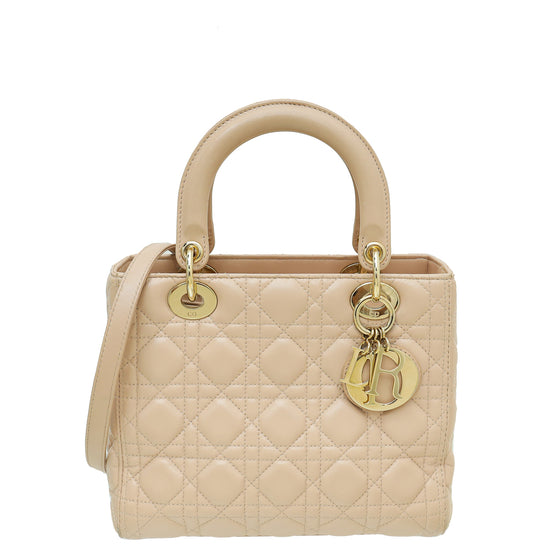 Lady dior best sale bag nude