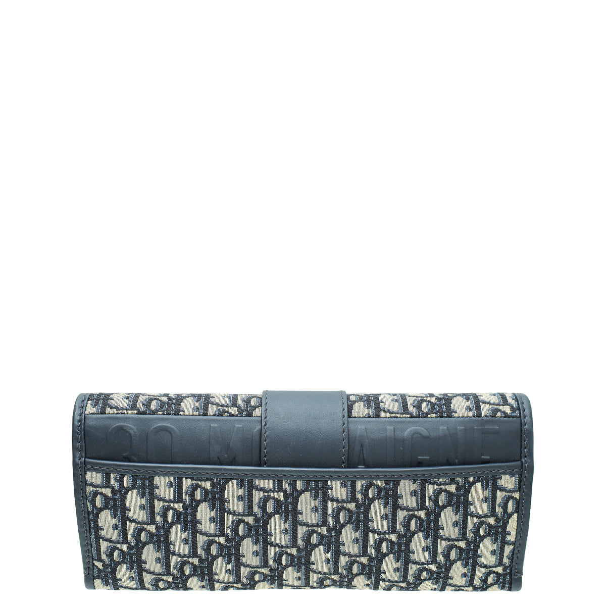 Christian Dior Navy Blue Oblique 30 Montaigne Chain Clutch-Christian Dior-THE CLOSET