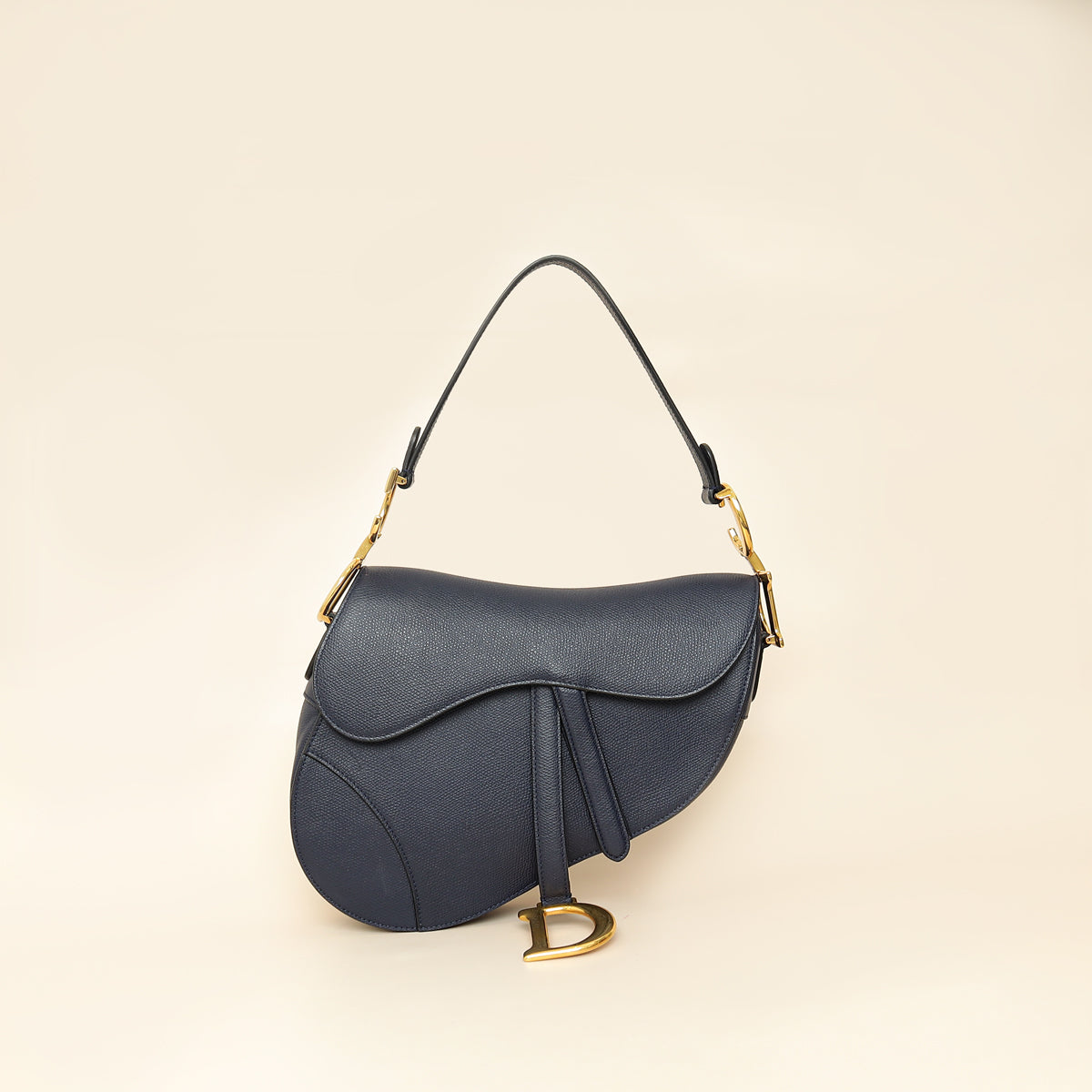 Christian Dior Navy Saddle Medium Bag