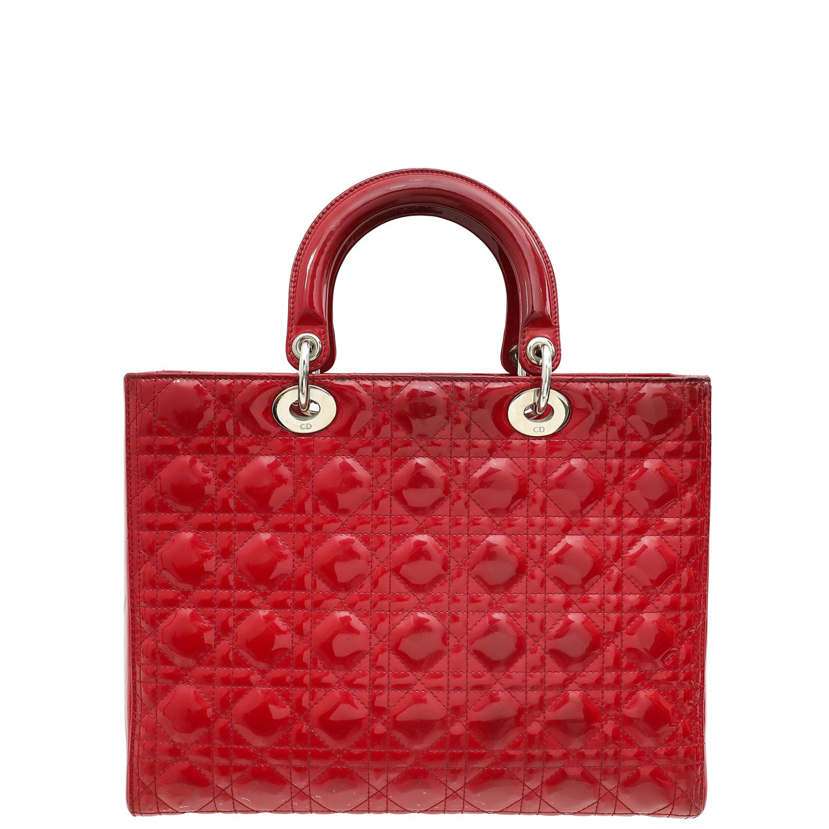 Christian Dior Red Lady Dior Large Bag-Christian Dior-THE CLOSET