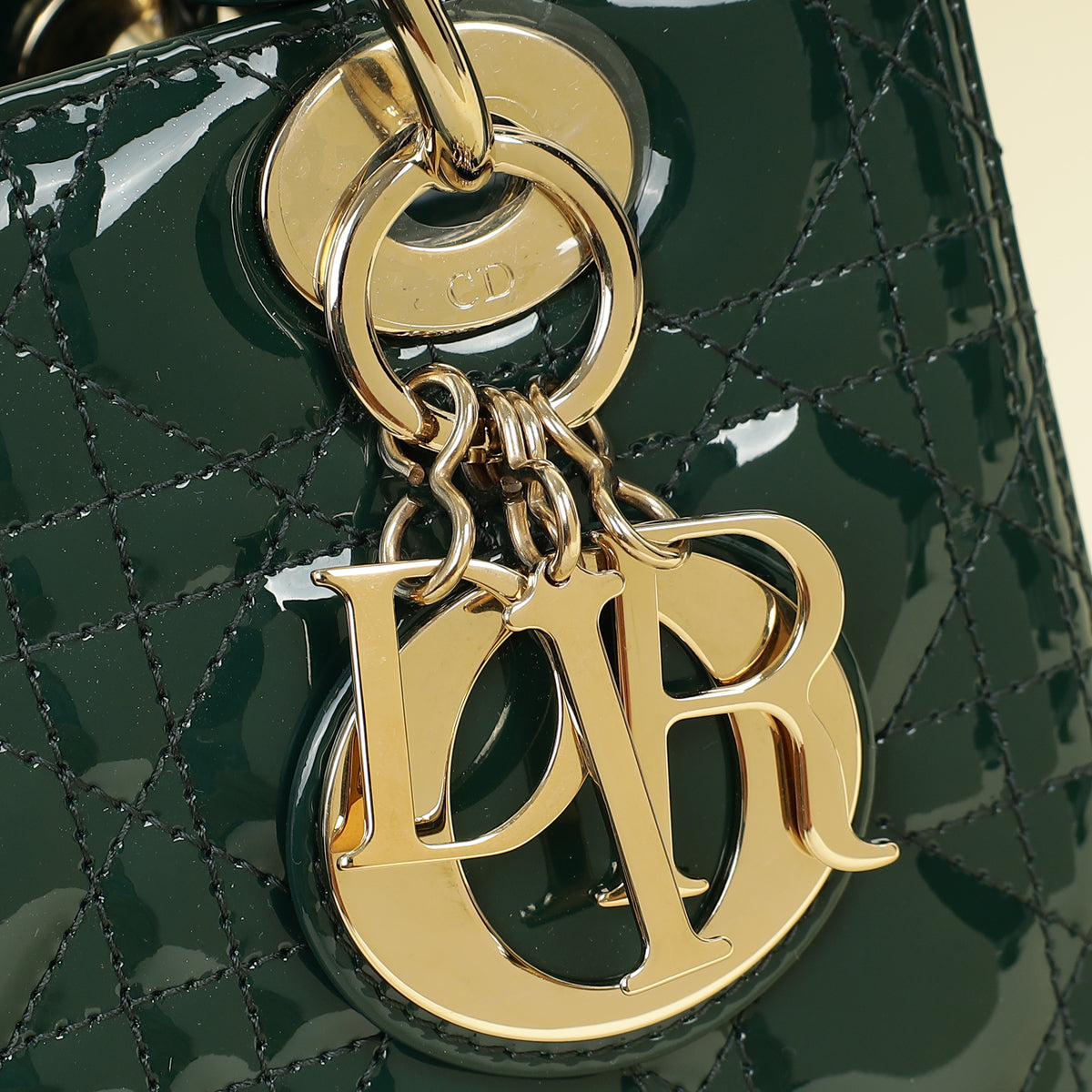 Christian Dior Emerald Green Lady Dior Medium Bag