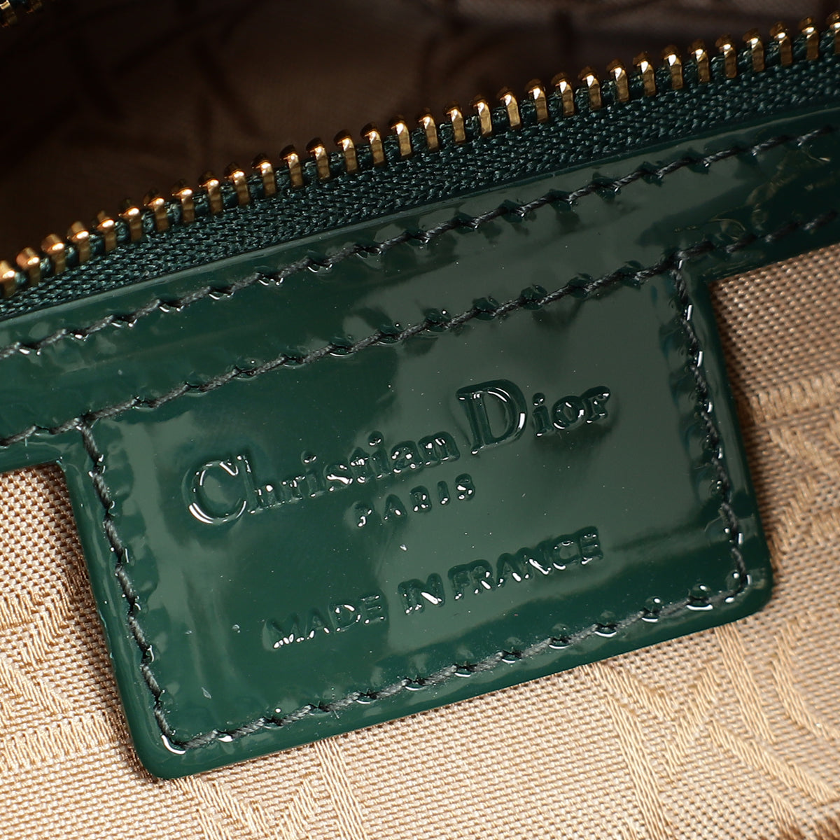 Christian Dior Emerald Green Lady Dior Medium Bag