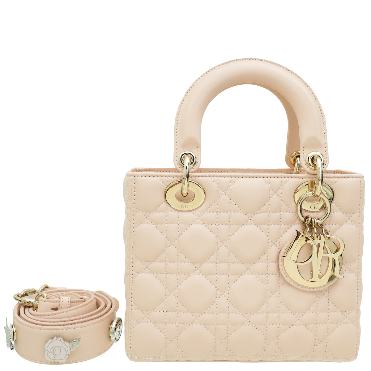 Christian Dior Light Peach Lady Dior Small My ABCDior Bag-Christian Dior-THE CLOSET