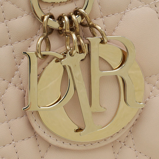 Christian Dior Light Peach Lady Dior Small My ABCDior Bag