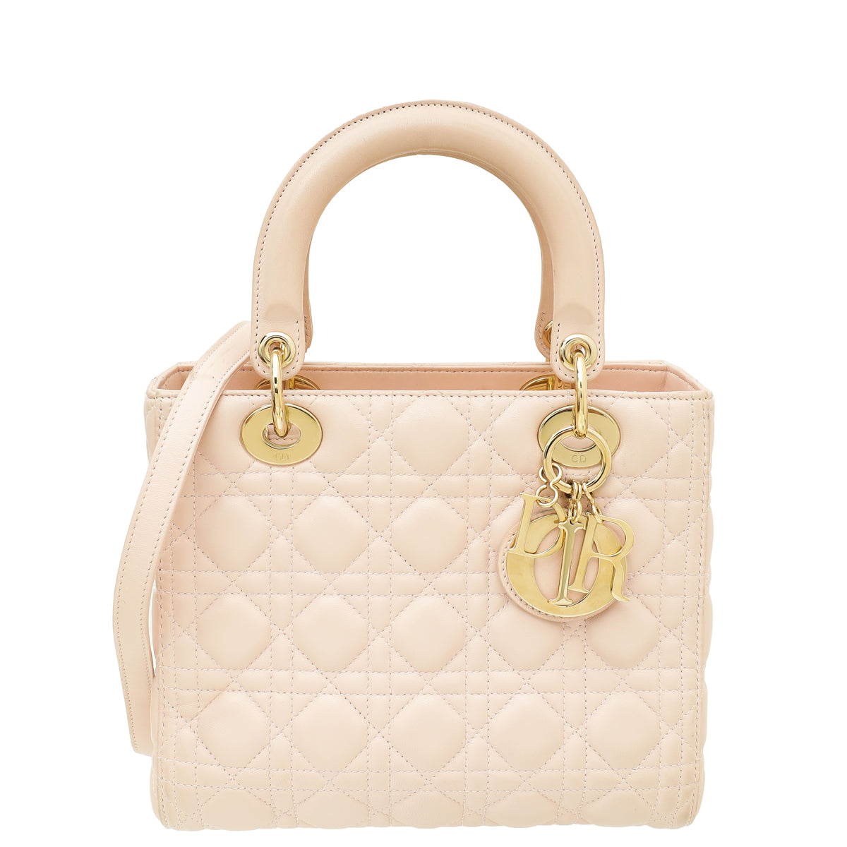 Christian Dior Light Pink Lady Dior Medium Bag-Christian Dior-THE CLOSET