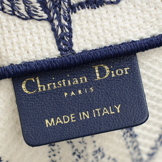 Christian Dior Bicolor Reve d'Infini Embroidery Book Tote Medium Bag
