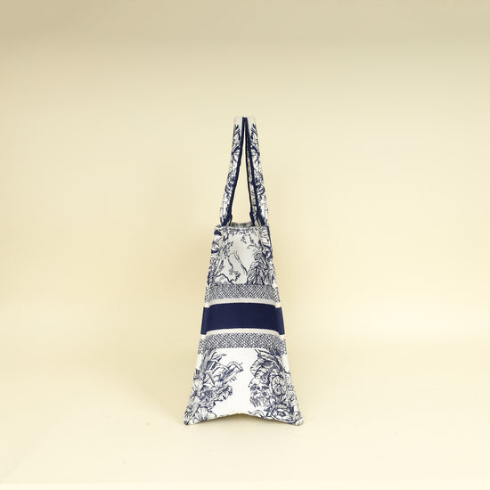 Christian Dior Bicolor Reve d'Infini Embroidery Book Tote Medium Bag