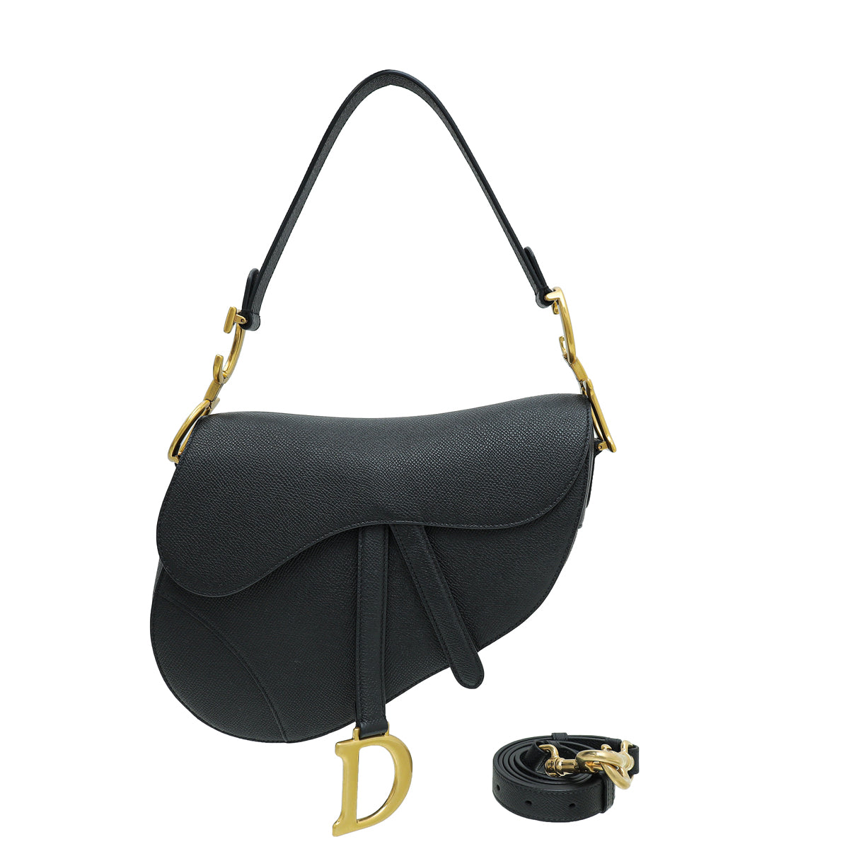 Christian Dior Black Saddle Satchel Medium Bag-Christian Dior-THE CLOSET