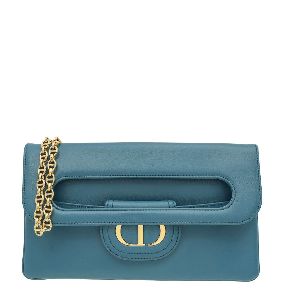 Christian Dior Indigo Blue Diordouble Medium Chain Bag-Christian Dior-THE CLOSET