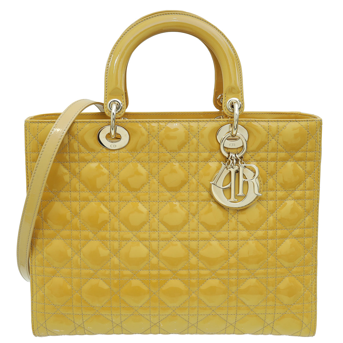 Christian Dior Beige Lady Dior Large Bag-Christian Dior-THE CLOSET