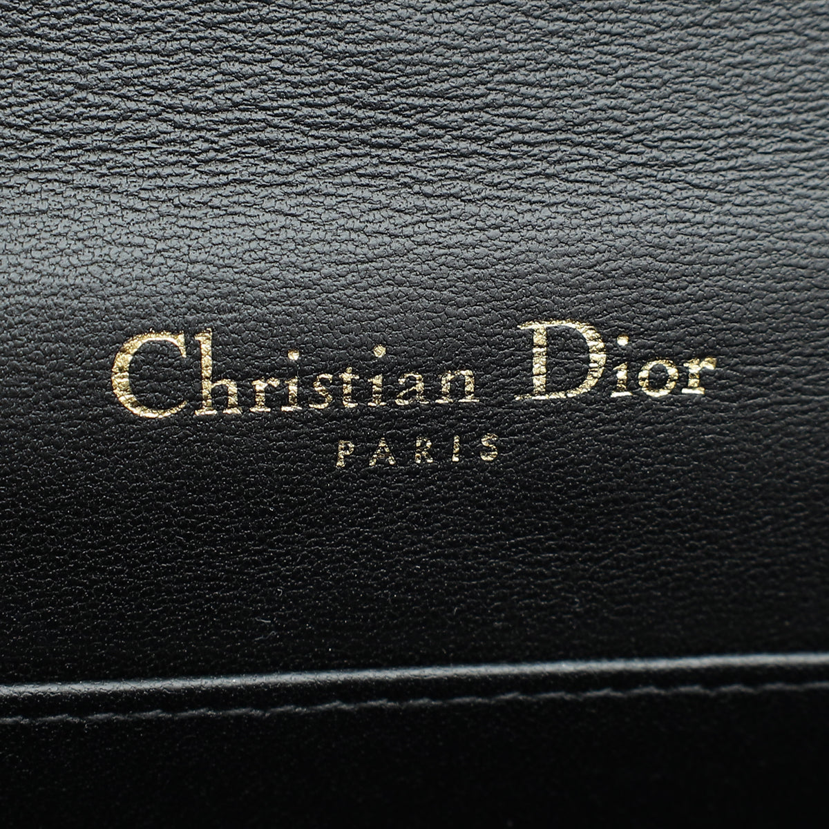 Christian Dior Black Lady Dior Pouch With Chain