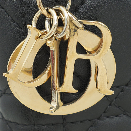 Load image into Gallery viewer, Christian Dior Black Lady Dior Pouch With Chain
