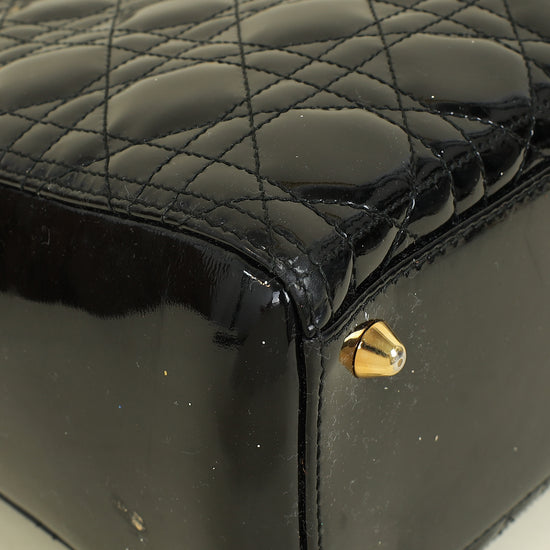 Christian Dior Black Lady Dior Large Bag