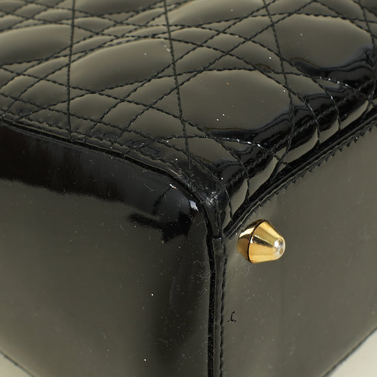 Christian Dior Black Lady Dior Large Bag