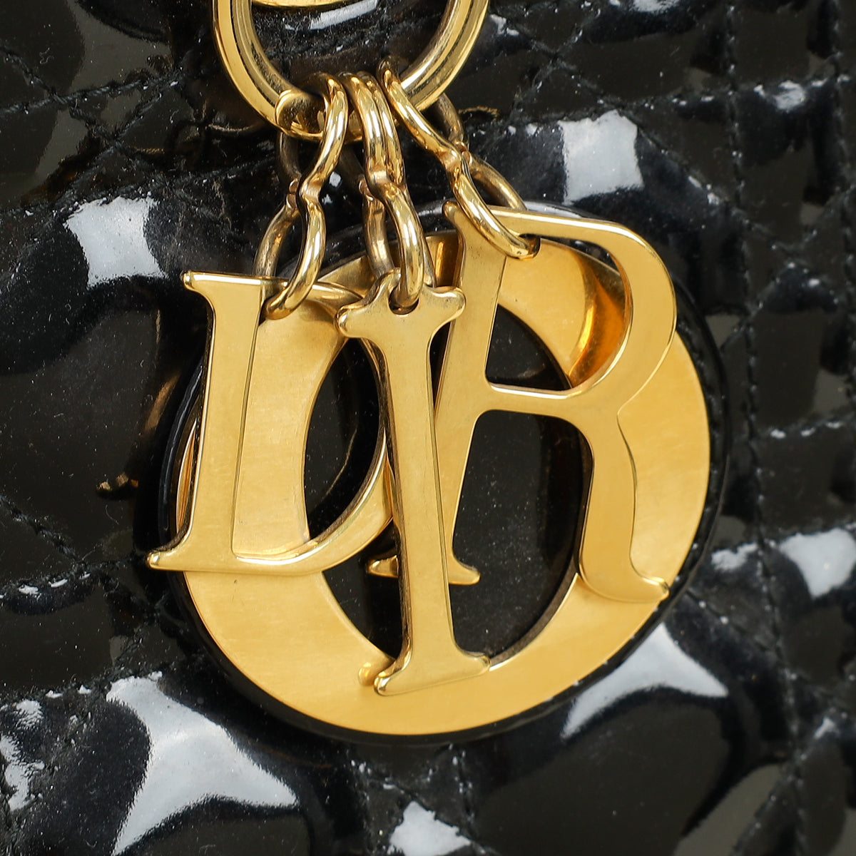 Christian Dior Black Lady Dior Large Bag