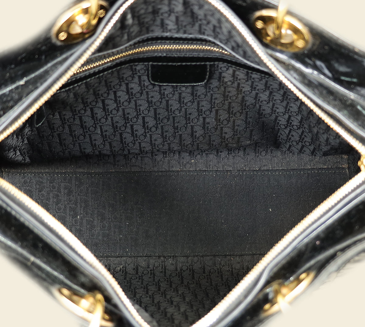 Christian Dior Black Lady Dior Large Bag