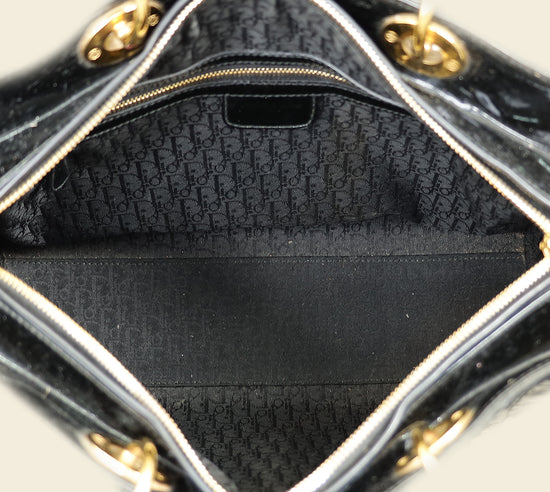 Christian Dior Black Lady Dior Large Bag