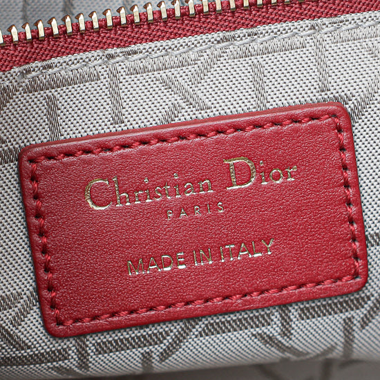 Christian Dior Red Chain Mini Lady Dior Bag