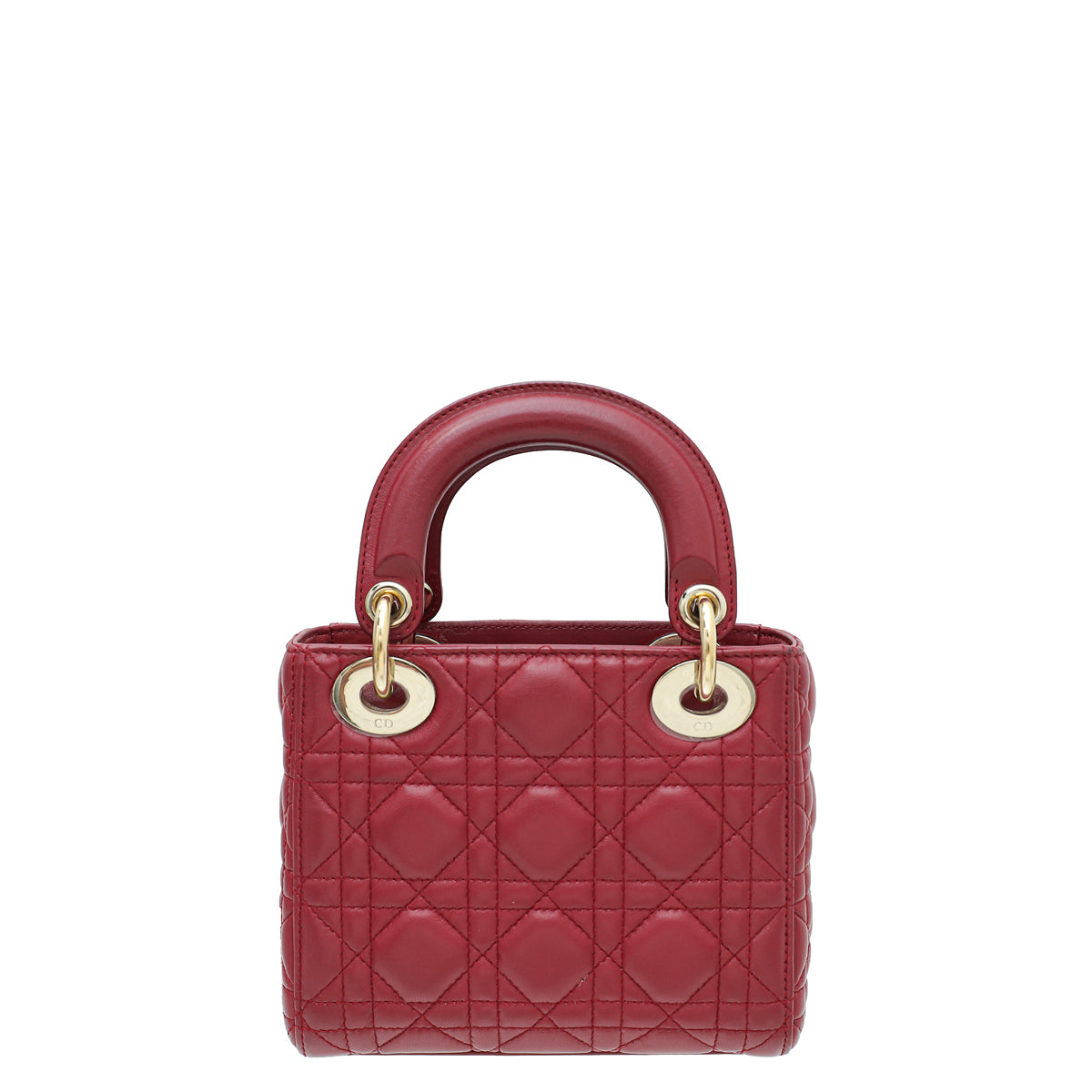Christian Dior Red Chain Mini Lady Dior Bag-Christian Dior-THE CLOSET