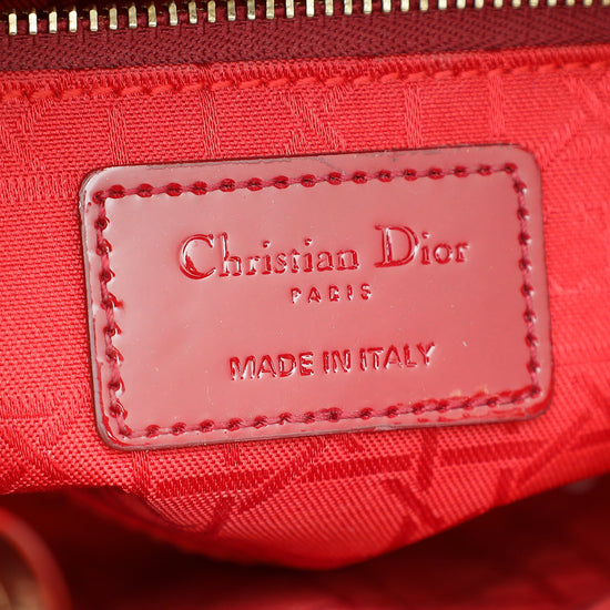 Christian Dior Red Chain Mini Lady Dior Bag